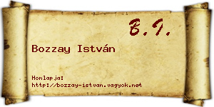 Bozzay István névjegykártya