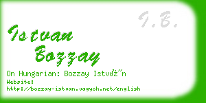 istvan bozzay business card